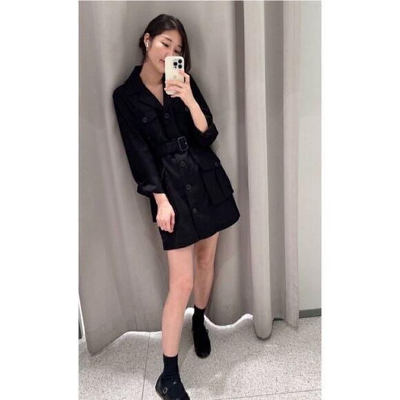 NWT Zara Linen Blend Belted Jacket, Size XS - Picture 6 of 16